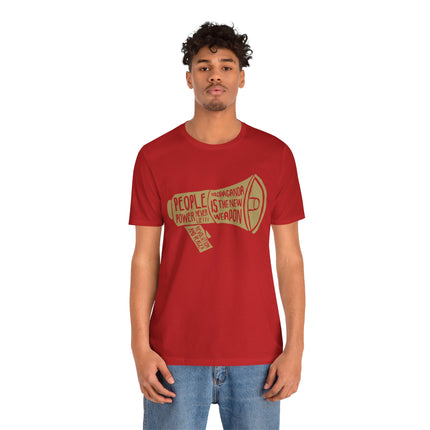 Megaphone Protest Tee — “People Power/Propaganda Is The New Weapon” Graphic T-Shirt