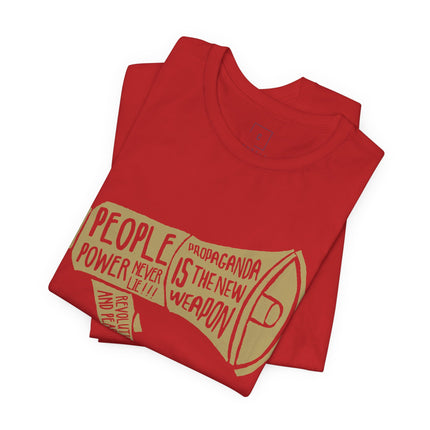 Megaphone Protest Tee — “People Power/Propaganda Is The New Weapon” Graphic T-Shirt