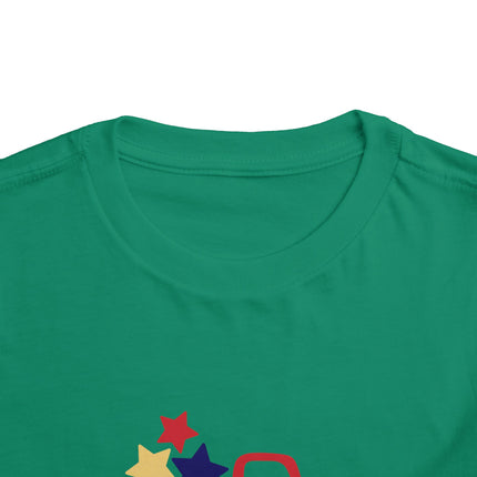 Patriotic Striped Pickup Truck Toddler Tee | Stars Graphic