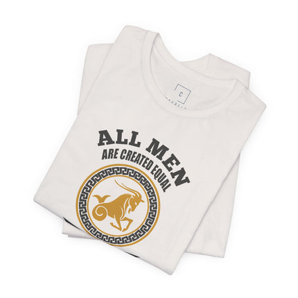 Capricorn Zodiac Emblem T-Shirt | All Men Are Created Equal, January