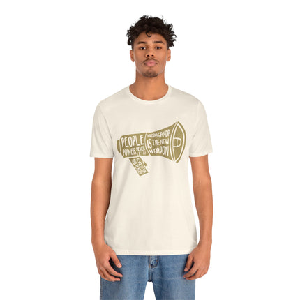 Megaphone Protest Tee — “People Power/Propaganda Is The New Weapon” Graphic T-Shirt