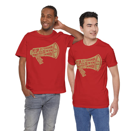Megaphone Protest Tee — “People Power/Propaganda Is The New Weapon” Graphic T-Shirt