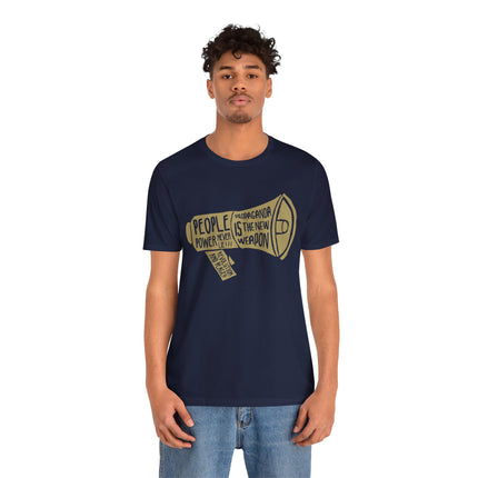 Megaphone Protest Tee — “People Power/Propaganda Is The New Weapon” Graphic T-Shirt
