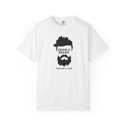 Grow a Beard graphic T-shirt | Beard Silhouette, Funny Text