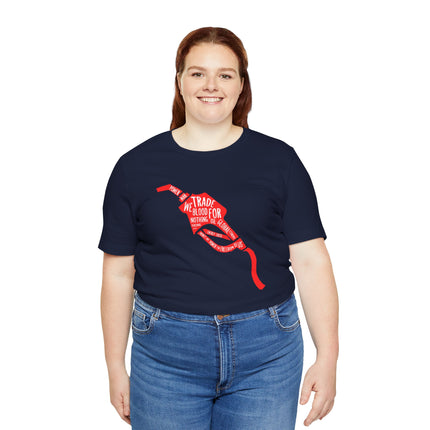 Gas Pump Ribbon Tee — “I’d Trade My Blood For” Awareness Graphic T-Shirt