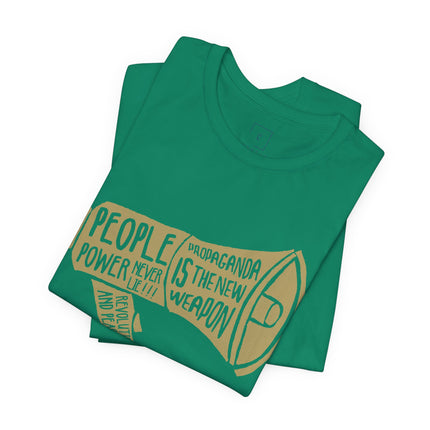 Megaphone Protest Tee — “People Power/Propaganda Is The New Weapon” Graphic T-Shirt