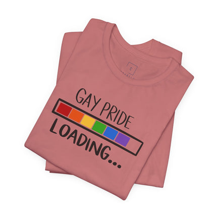 Gay Pride Loading T-Shirt — Rainbow Progress Bar Tee