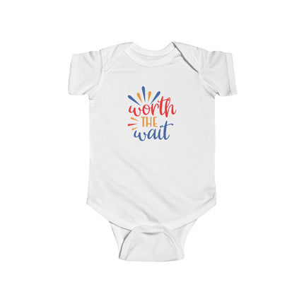 Worth the Wait Infant Bodysuit - Cute Newborn Announcement Onesie