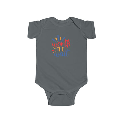 Worth the Wait Infant Bodysuit - Cute Newborn Announcement Onesie