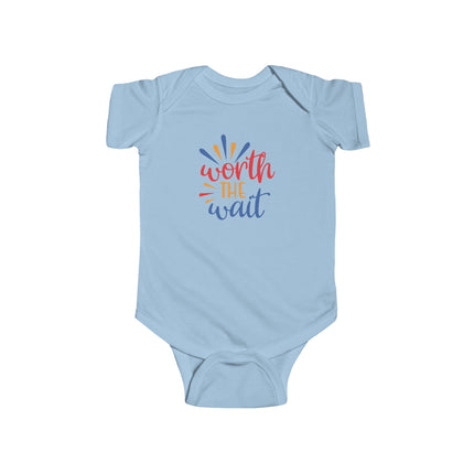 Worth the Wait Infant Bodysuit - Cute Newborn Announcement Onesie