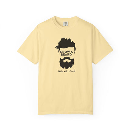 Grow a Beard graphic T-shirt | Beard Silhouette, Funny Text