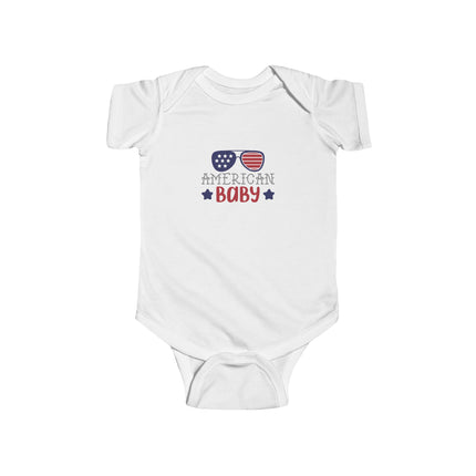American Baby Bodysuit | Patriotic Sunglasses Fourth of July Infant