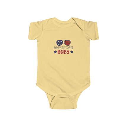 American Baby Bodysuit | Patriotic Sunglasses Fourth of July Infant