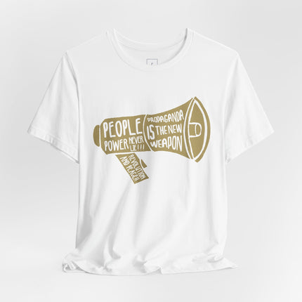 Megaphone Protest Tee — “People Power/Propaganda Is The New Weapon” Graphic T-Shirt