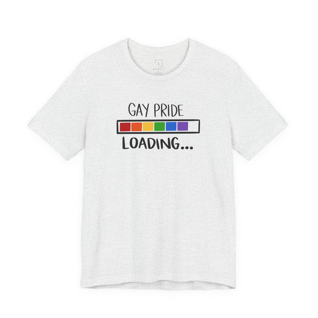 Gay Pride Loading T-Shirt — Rainbow Progress Bar Tee