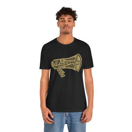 Megaphone Protest Tee — “People Power/Propaganda Is The New Weapon” Graphic T-Shirt