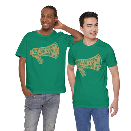 Megaphone Protest Tee — “People Power/Propaganda Is The New Weapon” Graphic T-Shirt