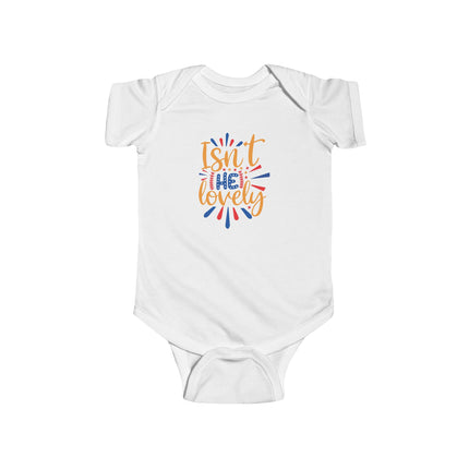 Isn’t She Lovely Infant Bodysuit — Cute Baby Girl Onesie with Colorful Hand-Lettered Design