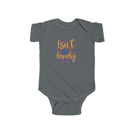 Isn’t She Lovely Infant Bodysuit — Cute Baby Girl Onesie with Colorful Hand-Lettered Design