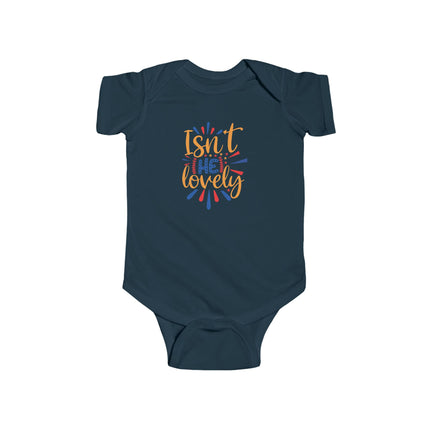 Isn’t She Lovely Infant Bodysuit — Cute Baby Girl Onesie with Colorful Hand-Lettered Design