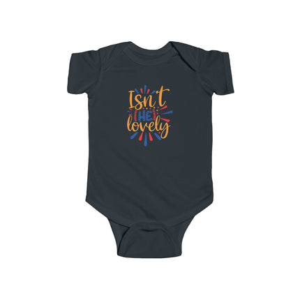 Isn’t She Lovely Infant Bodysuit — Cute Baby Girl Onesie with Colorful Hand-Lettered Design