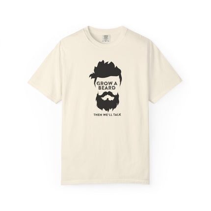 Grow a Beard graphic T-shirt | Beard Silhouette, Funny Text