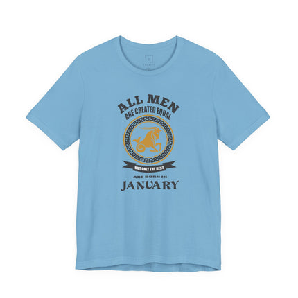 Capricorn Zodiac Emblem T-Shirt | All Men Are Created Equal, January