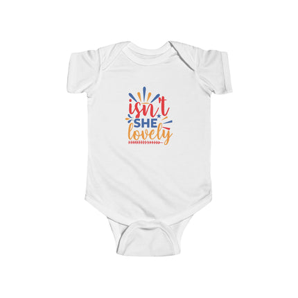 Isn't She Lovely Baby Bodysuit — Colorful Feminine Infant Onesie