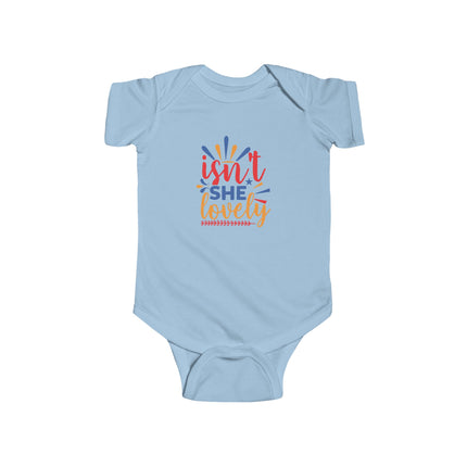 Isn't She Lovely Baby Bodysuit — Colorful Feminine Infant Onesie
