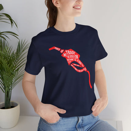 Gas Pump Ribbon Tee — “I’d Trade My Blood For” Awareness Graphic T-Shirt