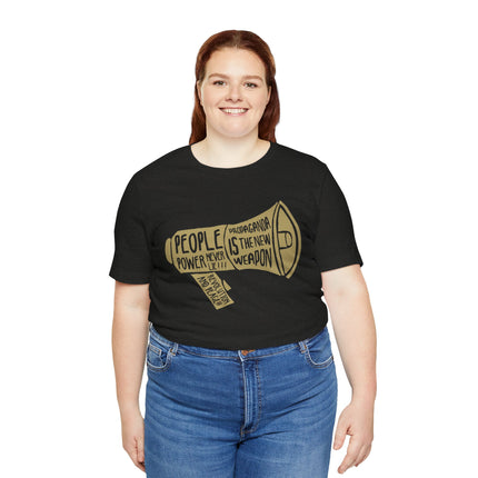 Megaphone Protest Tee — “People Power/Propaganda Is The New Weapon” Graphic T-Shirt