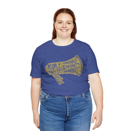 Megaphone Protest Tee — “People Power/Propaganda Is The New Weapon” Graphic T-Shirt