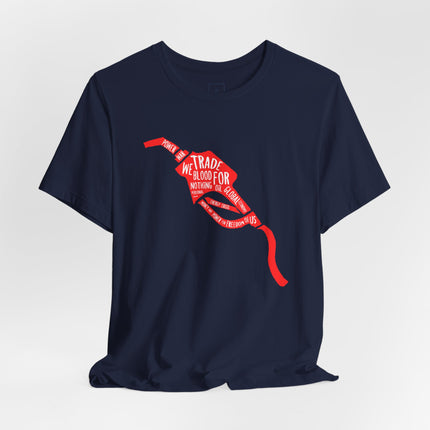 Gas Pump Ribbon Tee — “I’d Trade My Blood For” Awareness Graphic T-Shirt