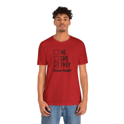 They / Non-Binary Tee — Checkbox He She They Shirt