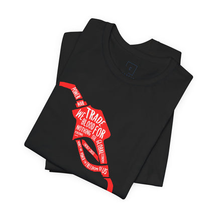 Gas Pump Ribbon Tee — “I’d Trade My Blood For” Awareness Graphic T-Shirt