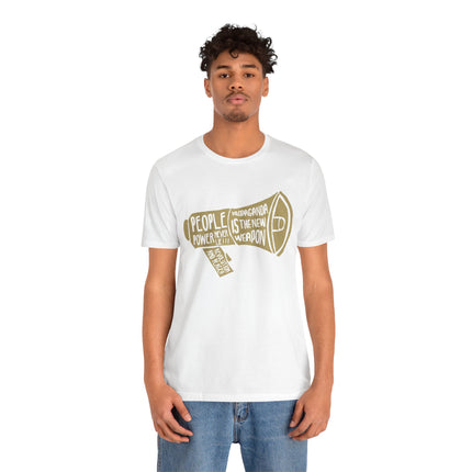 Megaphone Protest Tee — “People Power/Propaganda Is The New Weapon” Graphic T-Shirt