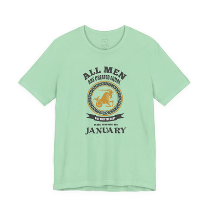 Capricorn Zodiac Emblem T-Shirt | All Men Are Created Equal, January