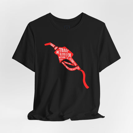 Gas Pump Ribbon Tee — “I’d Trade My Blood For” Awareness Graphic T-Shirt