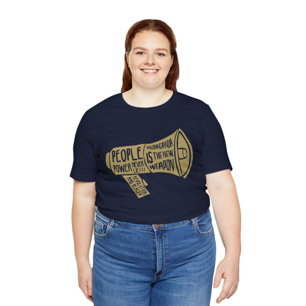 Megaphone Protest Tee — “People Power/Propaganda Is The New Weapon” Graphic T-Shirt