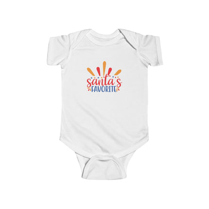 Infant Bodysuit - "Santa's Favorite" Christmas Baby Onesie
