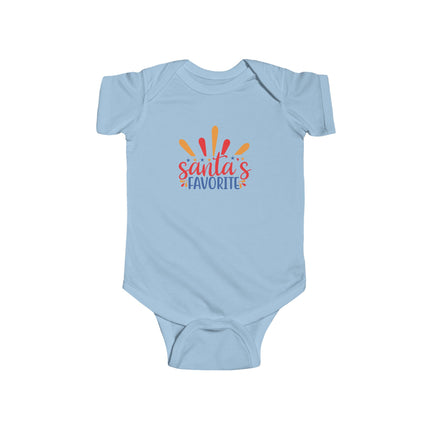 Infant Bodysuit - "Santa's Favorite" Christmas Baby Onesie