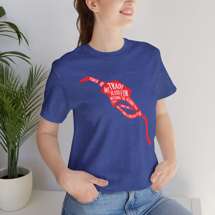 Gas Pump Ribbon Tee — “I’d Trade My Blood For” Awareness Graphic T-Shirt