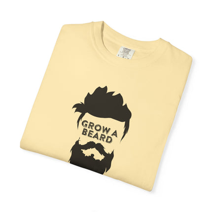 Grow a Beard graphic T-shirt | Beard Silhouette, Funny Text