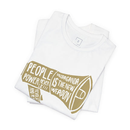 Megaphone Protest Tee — “People Power/Propaganda Is The New Weapon” Graphic T-Shirt