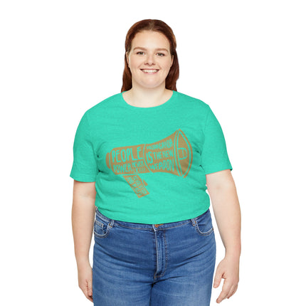 Megaphone Protest Tee — “People Power/Propaganda Is The New Weapon” Graphic T-Shirt