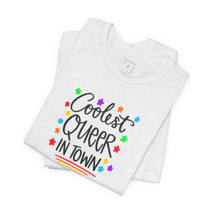 Coolest Queer in Town T-Shirt — Rainbow Pride Graphic Tee