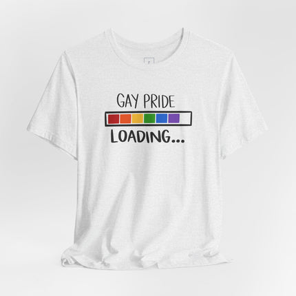 Gay Pride Loading T-Shirt — Rainbow Progress Bar Tee