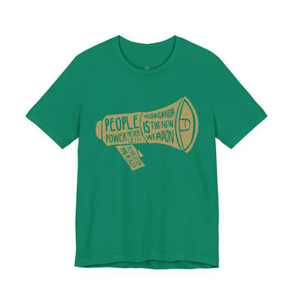 Megaphone Protest Tee — “People Power/Propaganda Is The New Weapon” Graphic T-Shirt