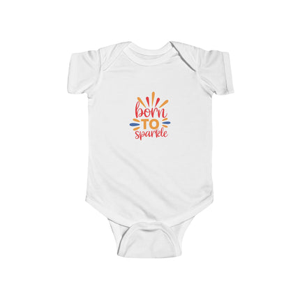 Baby Bodysuit "Born to Sparkle" – Cute Newborn One-Piece