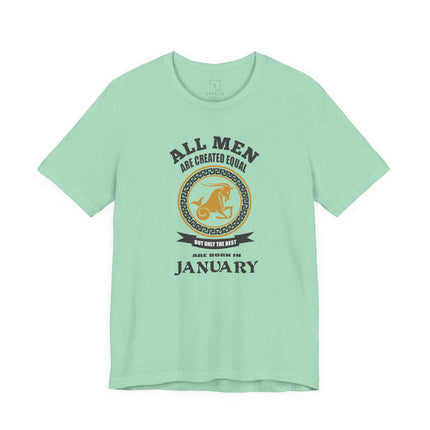 Capricorn Zodiac Emblem T-Shirt | All Men Are Created Equal, January